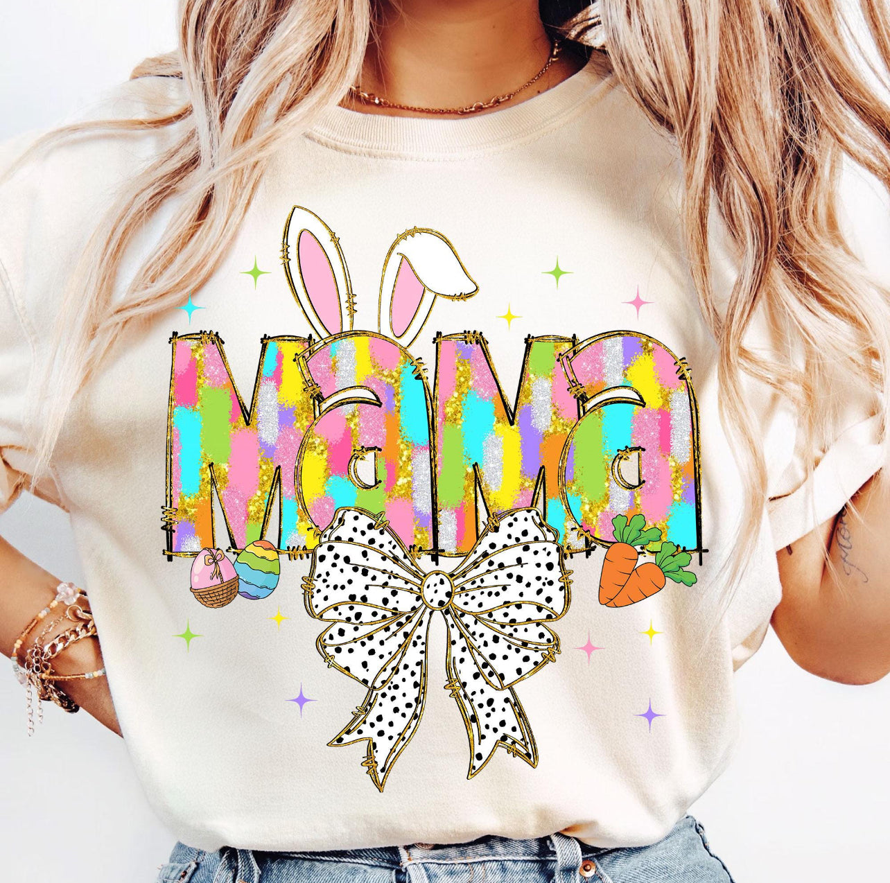 COLORFUL EASTER MAMA - DTF TRANSFER