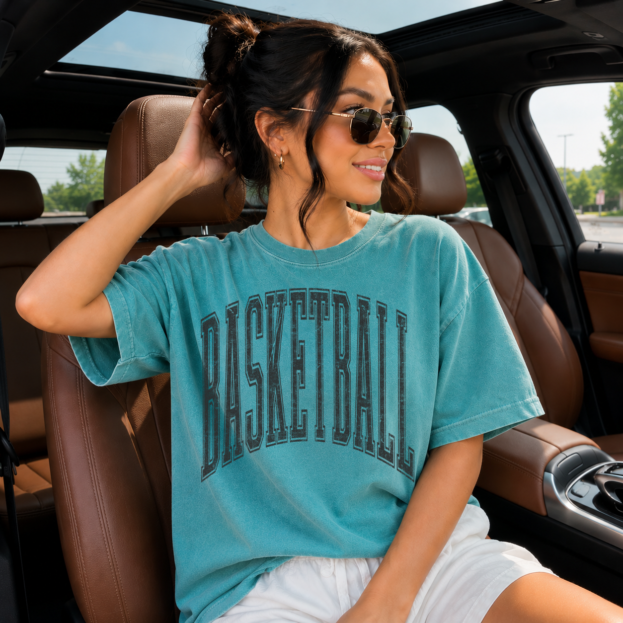 BASKETBALL GREY GRUNGE - DTF TRANSFER