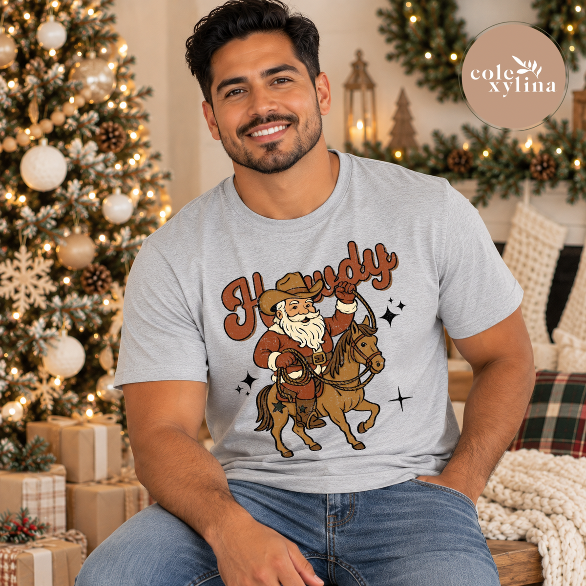 HOWDY SANTA LIGHT - DTF TRANSFER