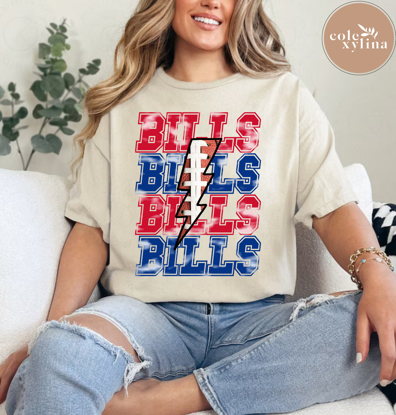 BILLS RETRO BOLT - DTF TRANSFER