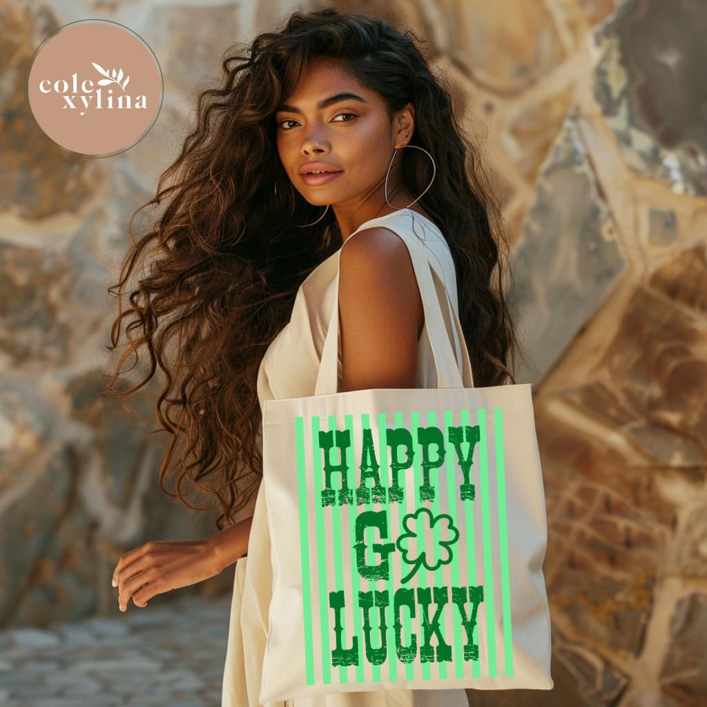 STRIPED HAPPY GO LUCKY (2 OPTIONS) - DTF TRANSFER