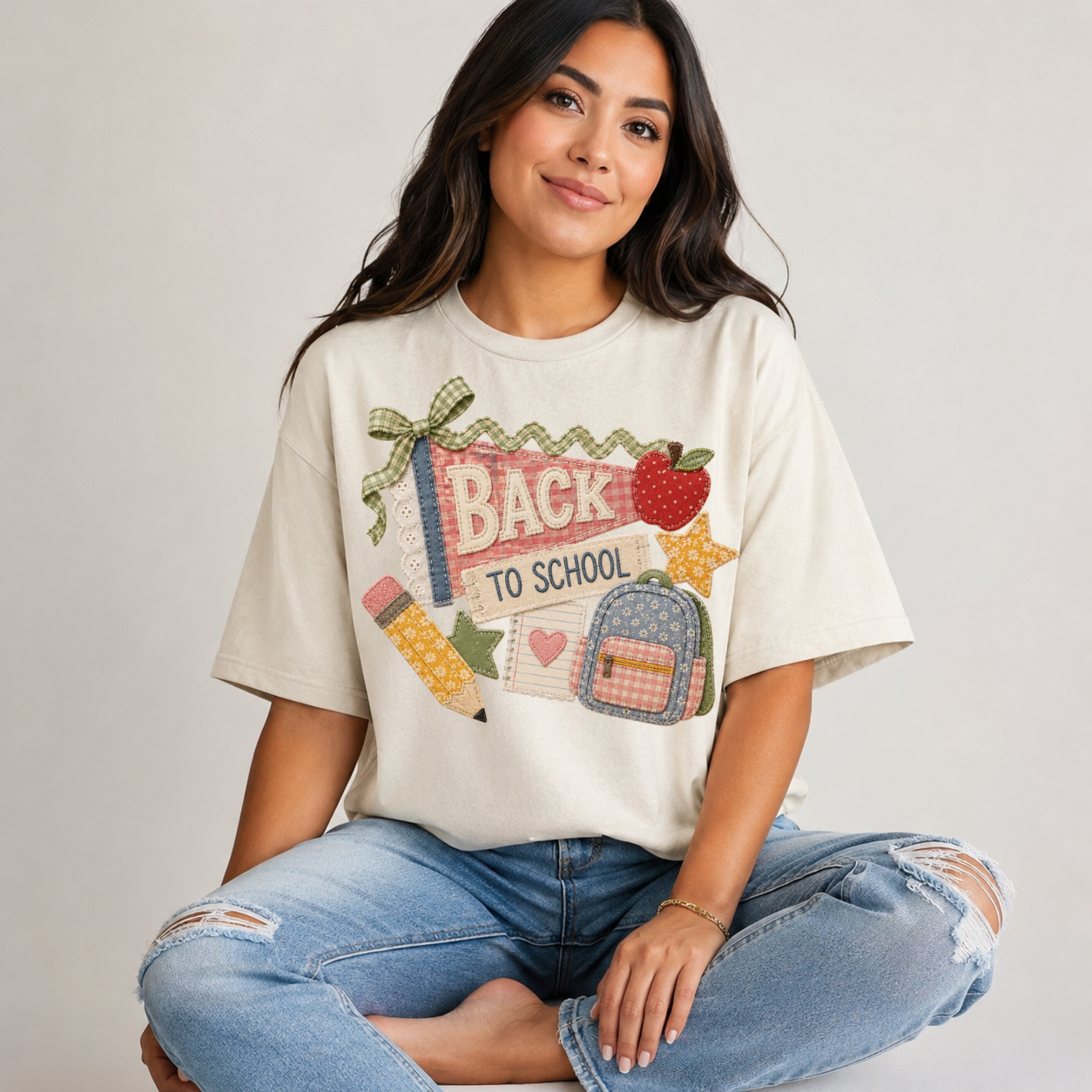 FAUX PATCH BACK TO SCHOOL - DTF TRANSFER