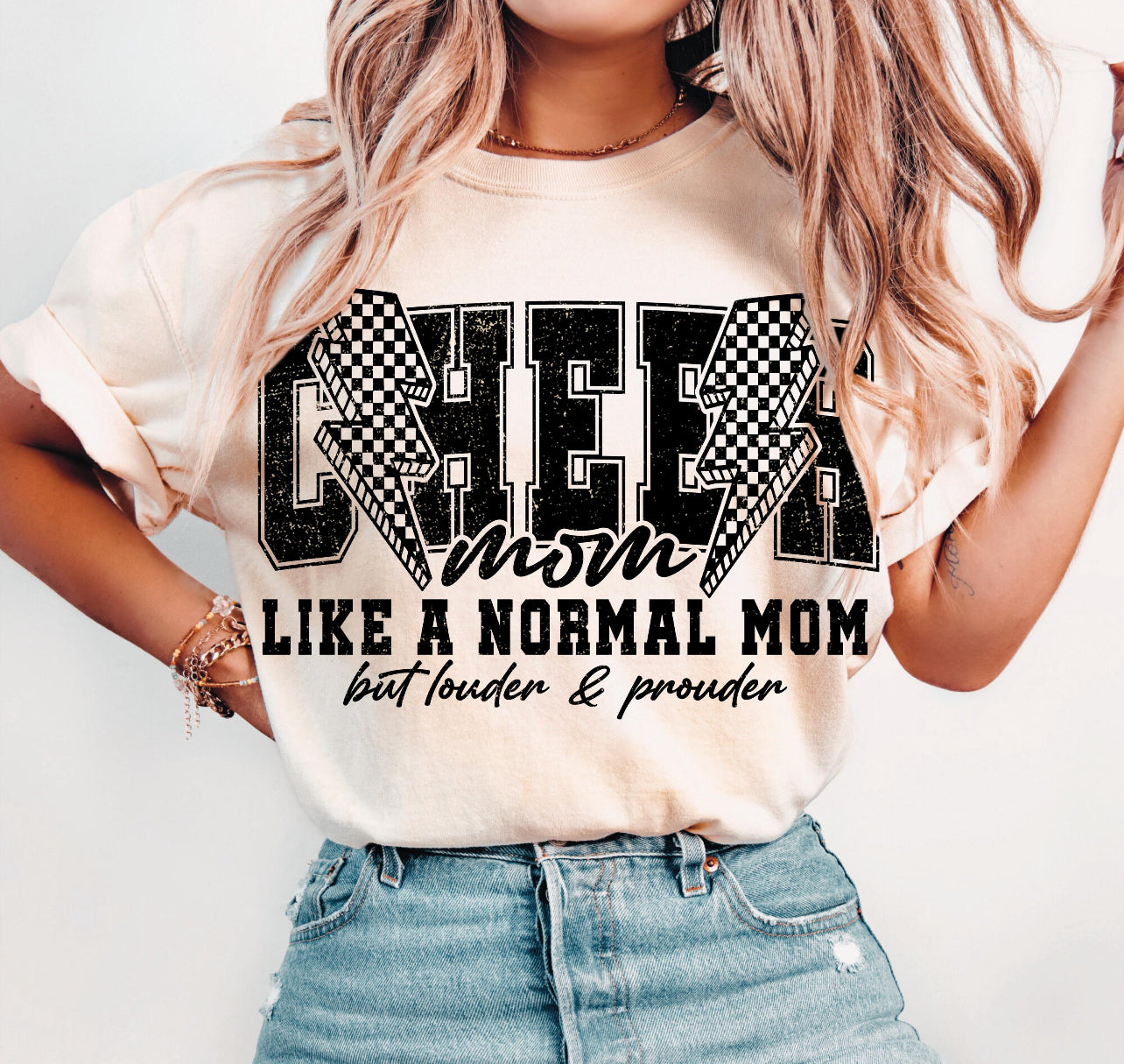 CHEER MOM LIKE A NORMAL MOM BUT LOUDER & PROUDER - DTF TRANSFER