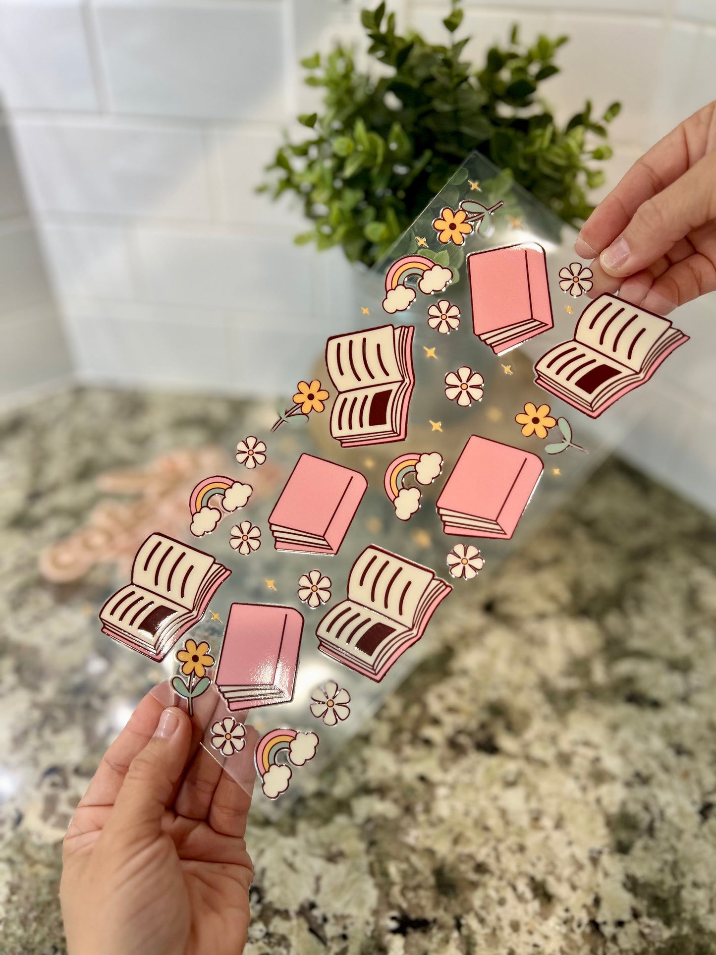 FLORAL BOOKS & RAINBOWS - 16OZ WRAP DOUBLE SIDED