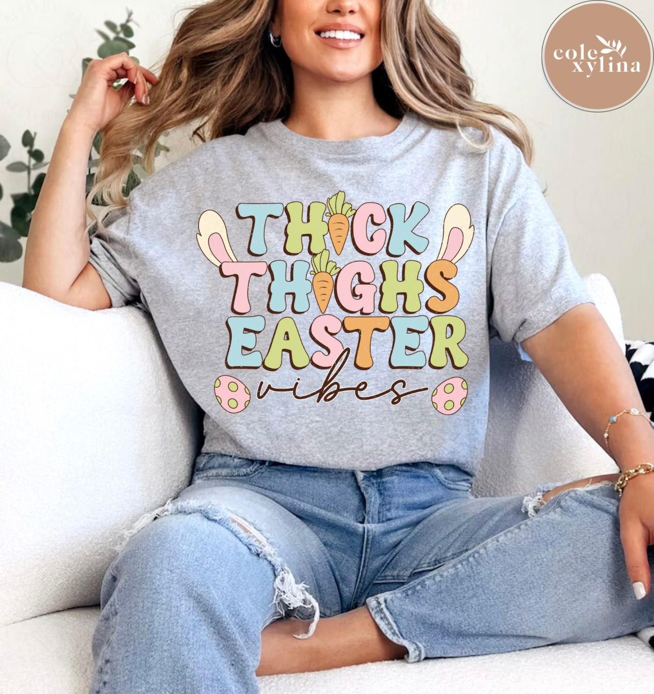 THICK THIGHS EASTER VIBES - DTF TRANSFER