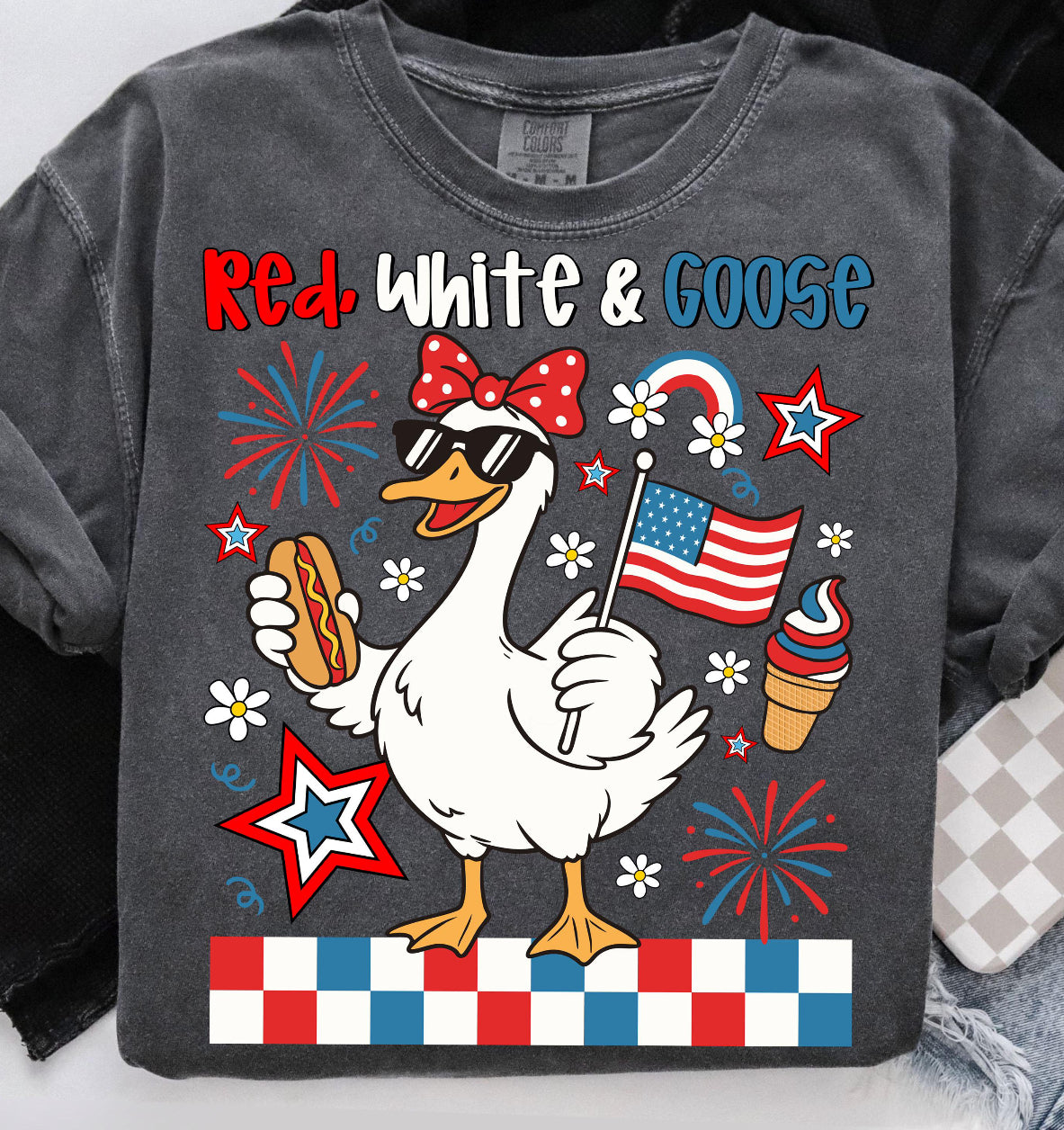 RED WHITE & GOOSE ADULT - SHIRT