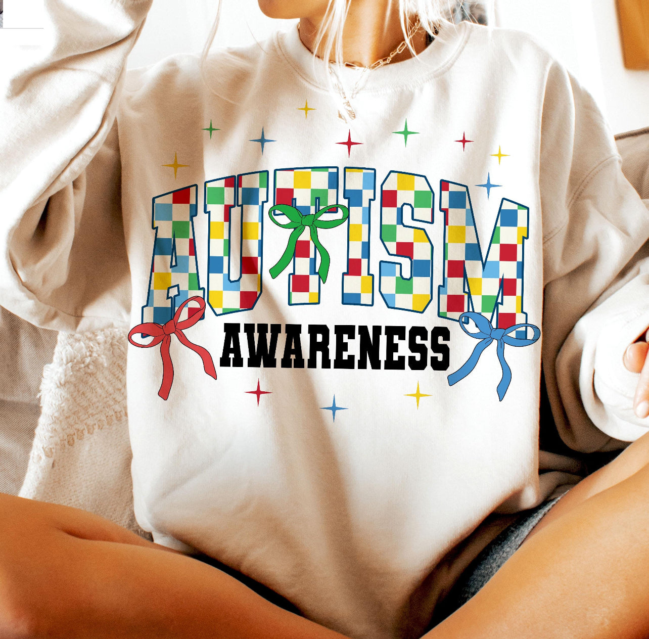 AUTISM AWARENESS CHECKERED - DTF TRANSFER