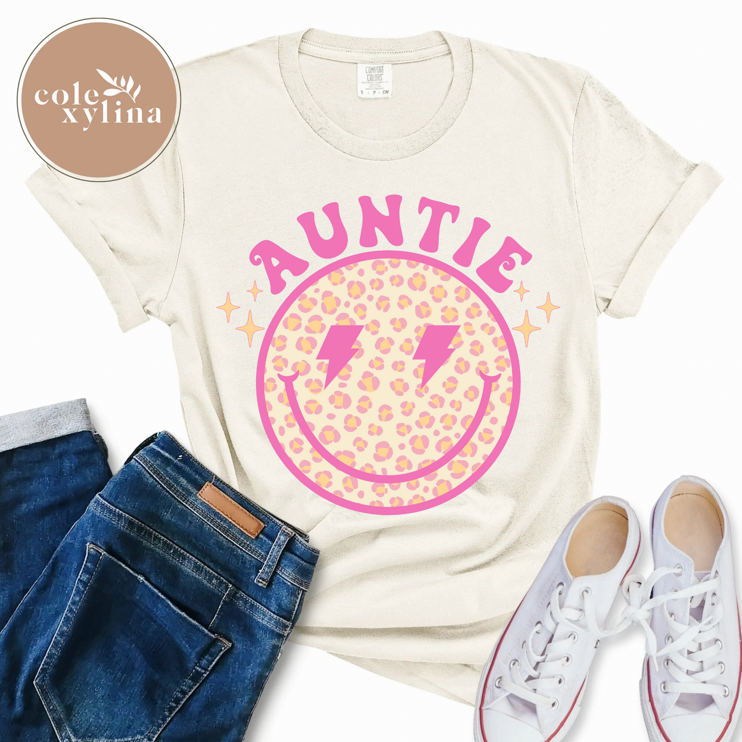 PINK SMILE AUNTIE - DTF TRANSFER