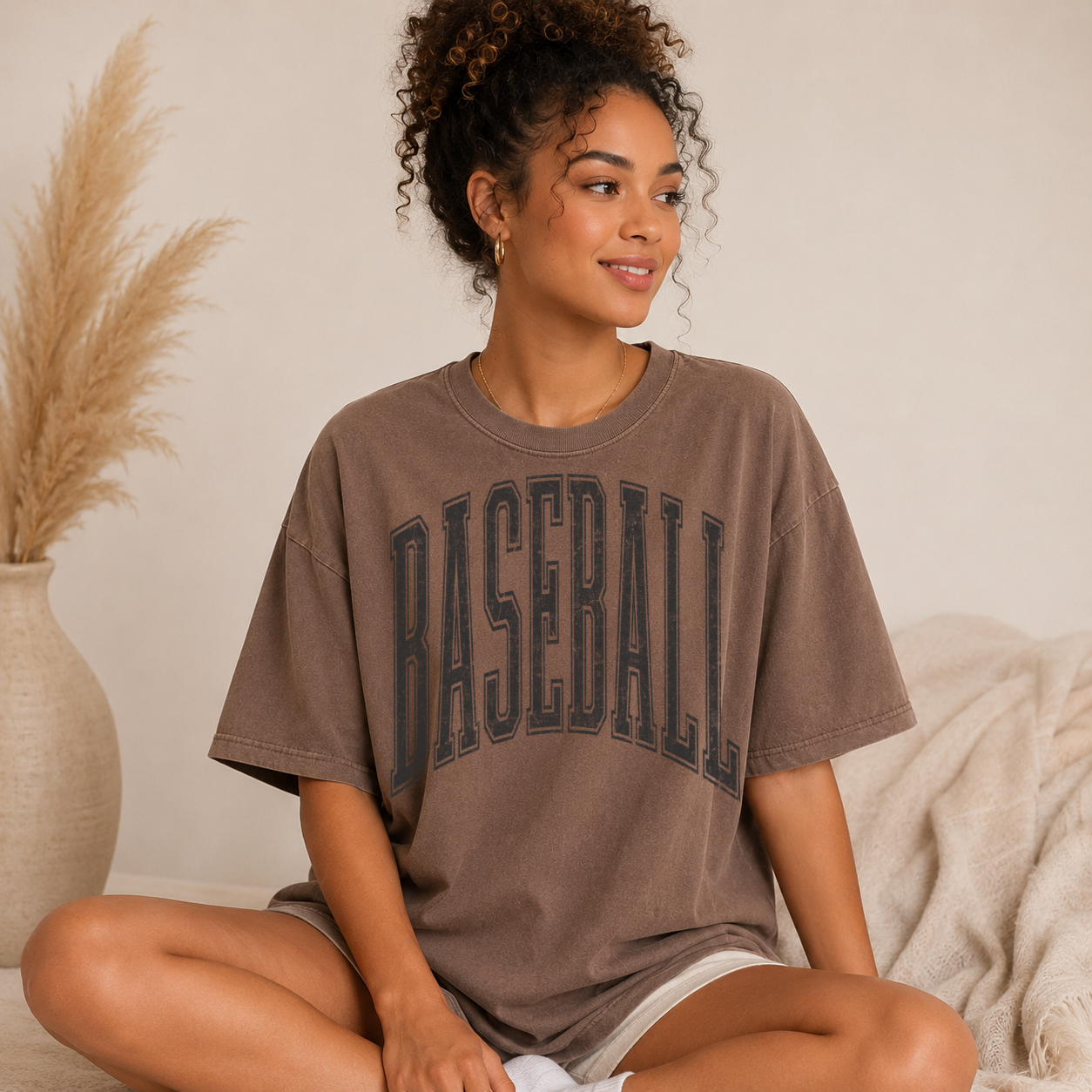BASEBALL GREY GRUNGE - DTF TRANSFER