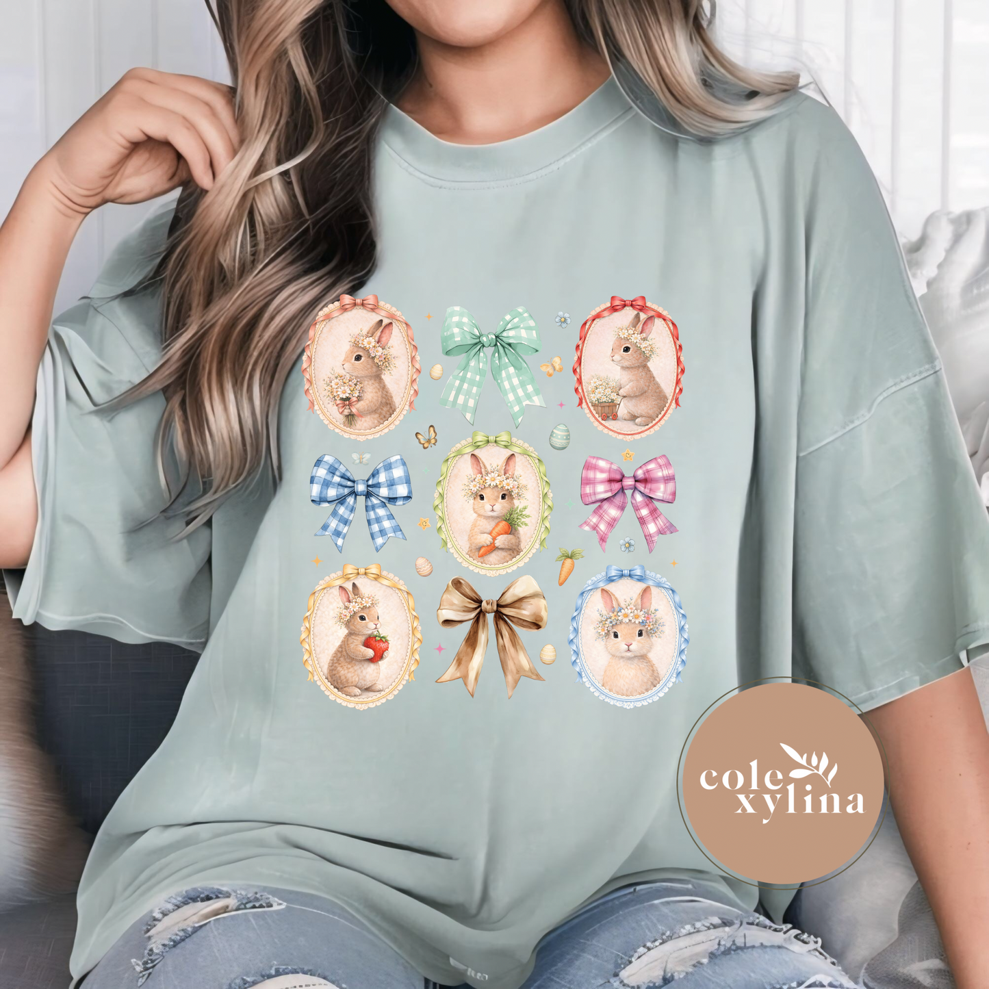 PASTEL EASTER BUNNY COLLAGE - DTF TRANSFER