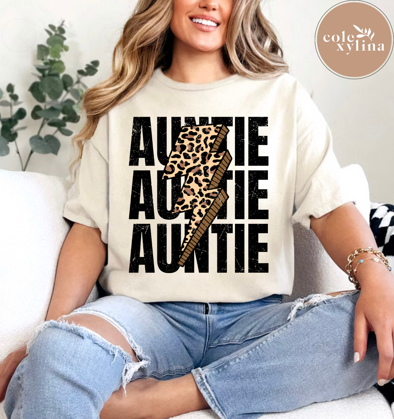 CHEETAH BOLT AUNTIE AUNTIE - DTF TRANSFER