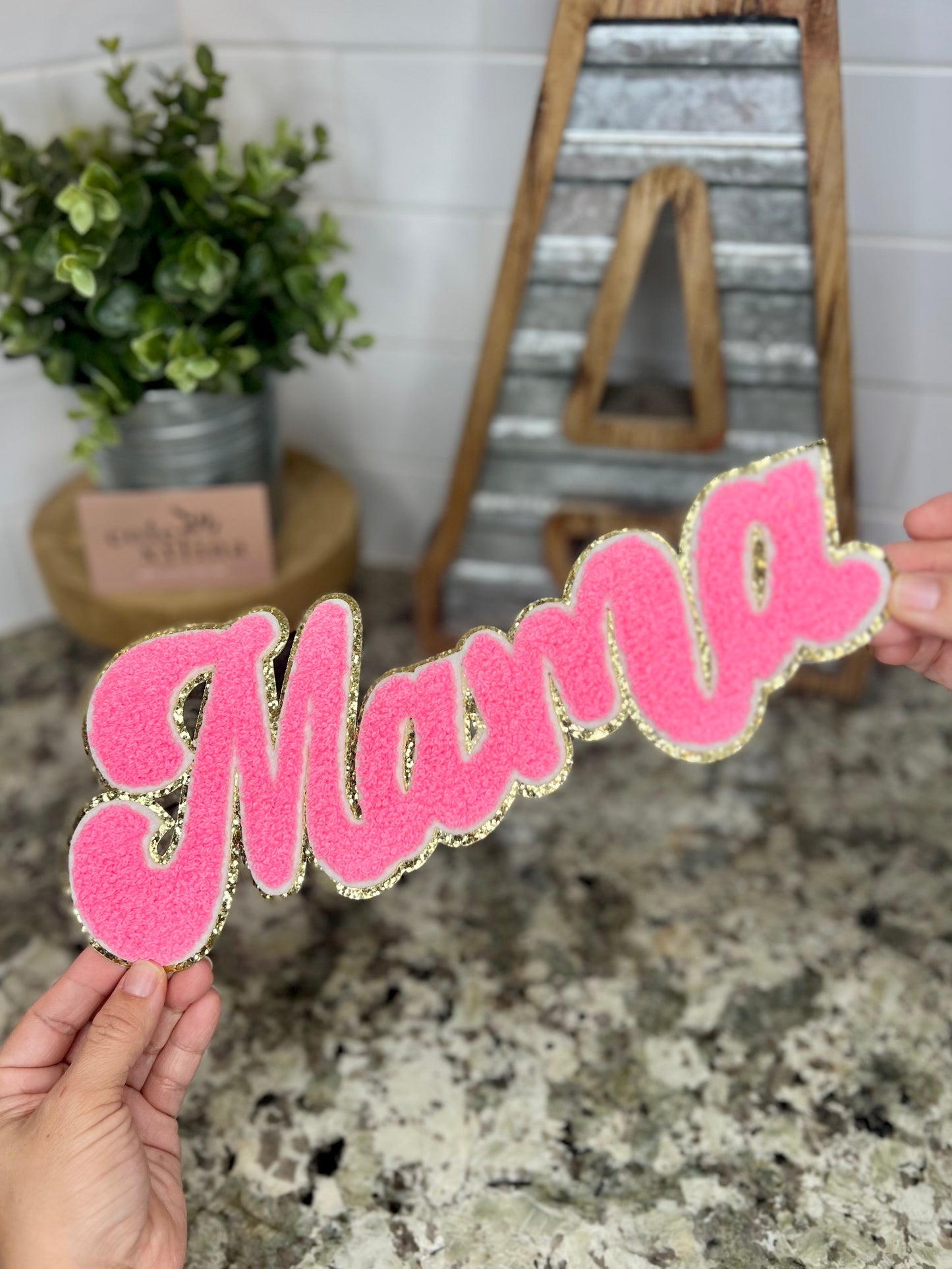 CHENILLE PATCH - PINK MAMA