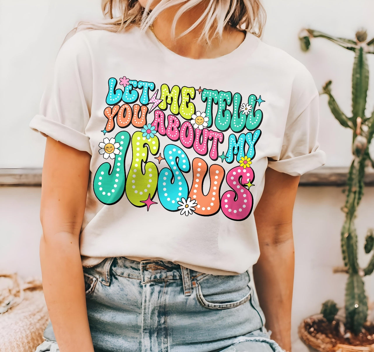 RETRO LET ME TELL YOU ABOUT MY JESUS - DTF TRANSFER