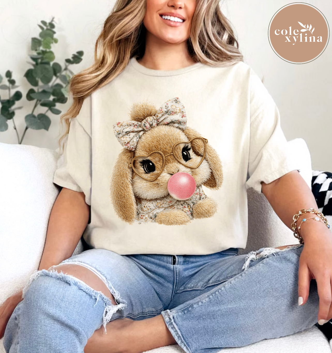 FAUX 3D EASTER FUR BUNNY - DTF TRANSFER