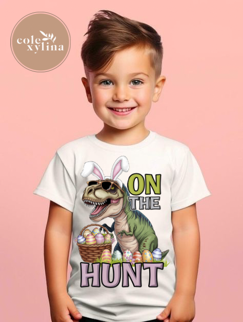 DINO ON THE HUNT - DTF TRANSFER
