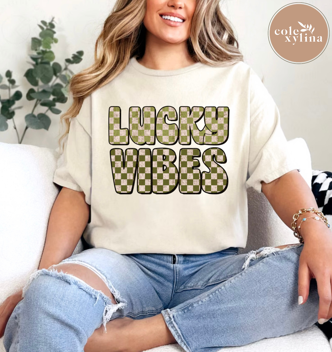 CHECKERED LUCKY VIBES (3 OPTIONS) - DTF TRANSFER