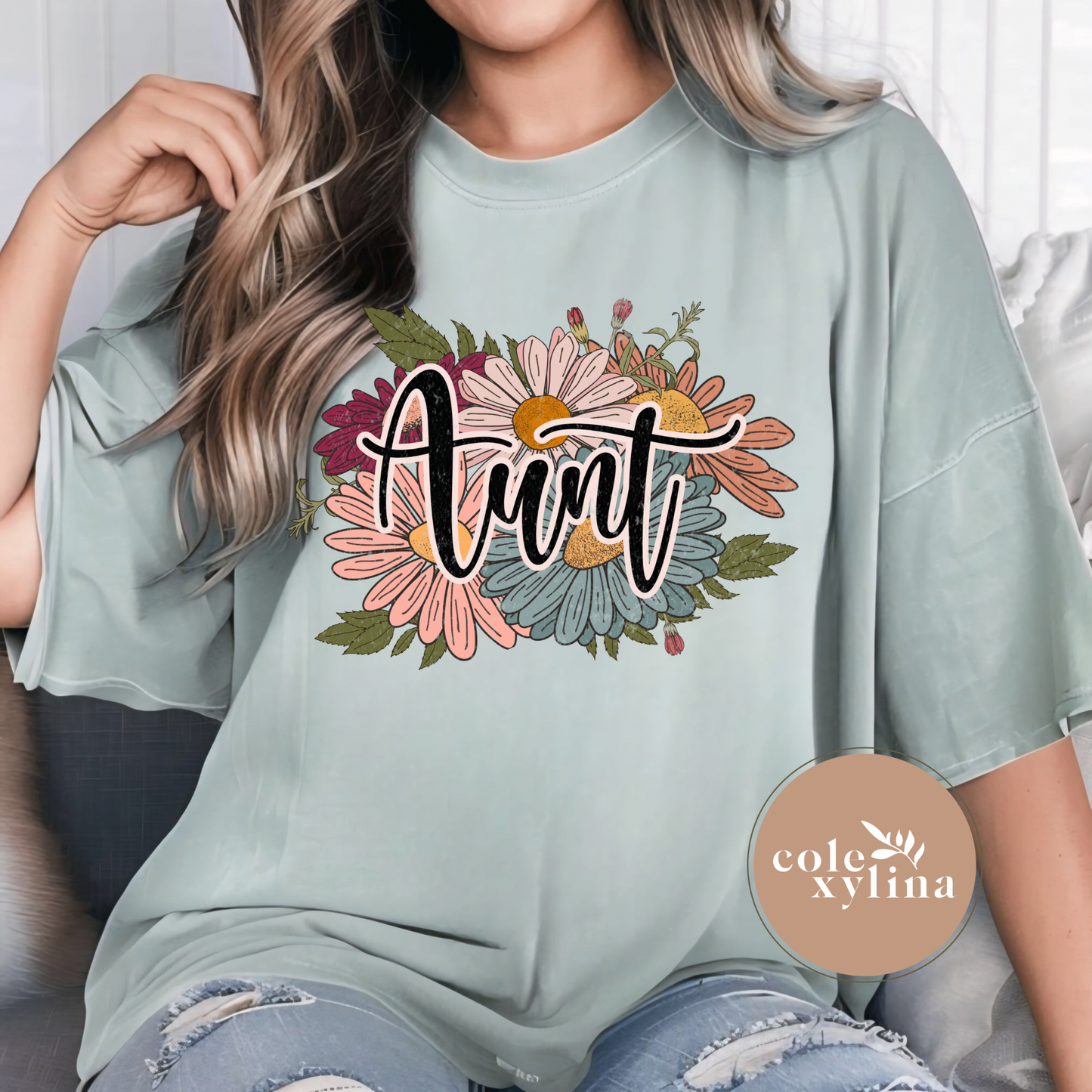 VINTAGE FLORAL AUNT - DTF TRANSFER