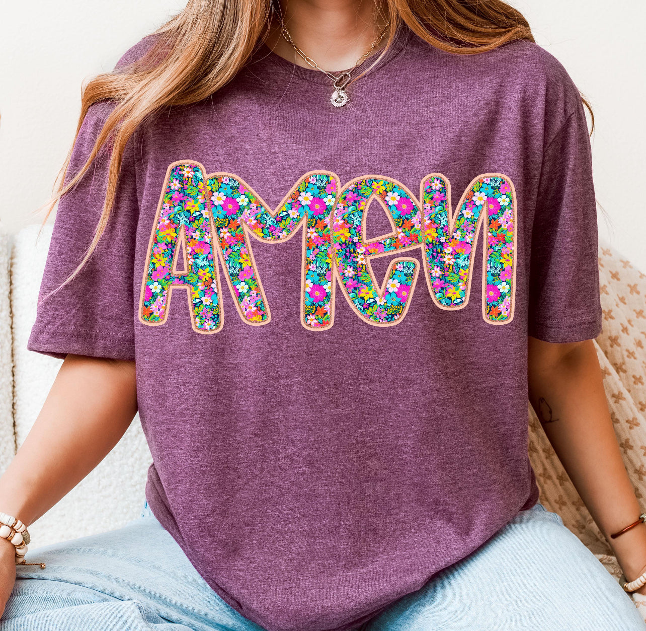 AMEN FLORAL - DTF TRANSFER