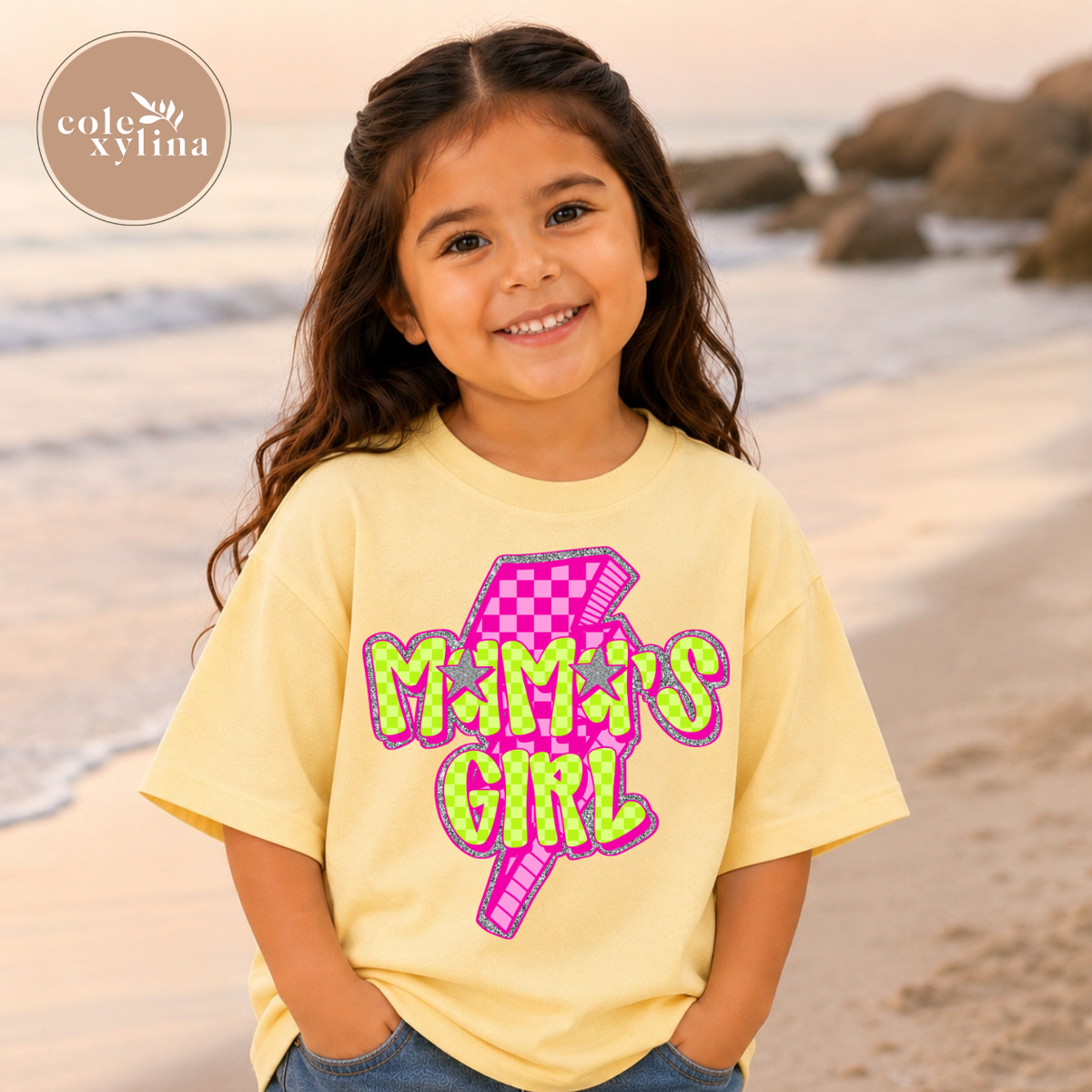 PINK & LIME MAMA’S GIRL - DTF TRANSFER