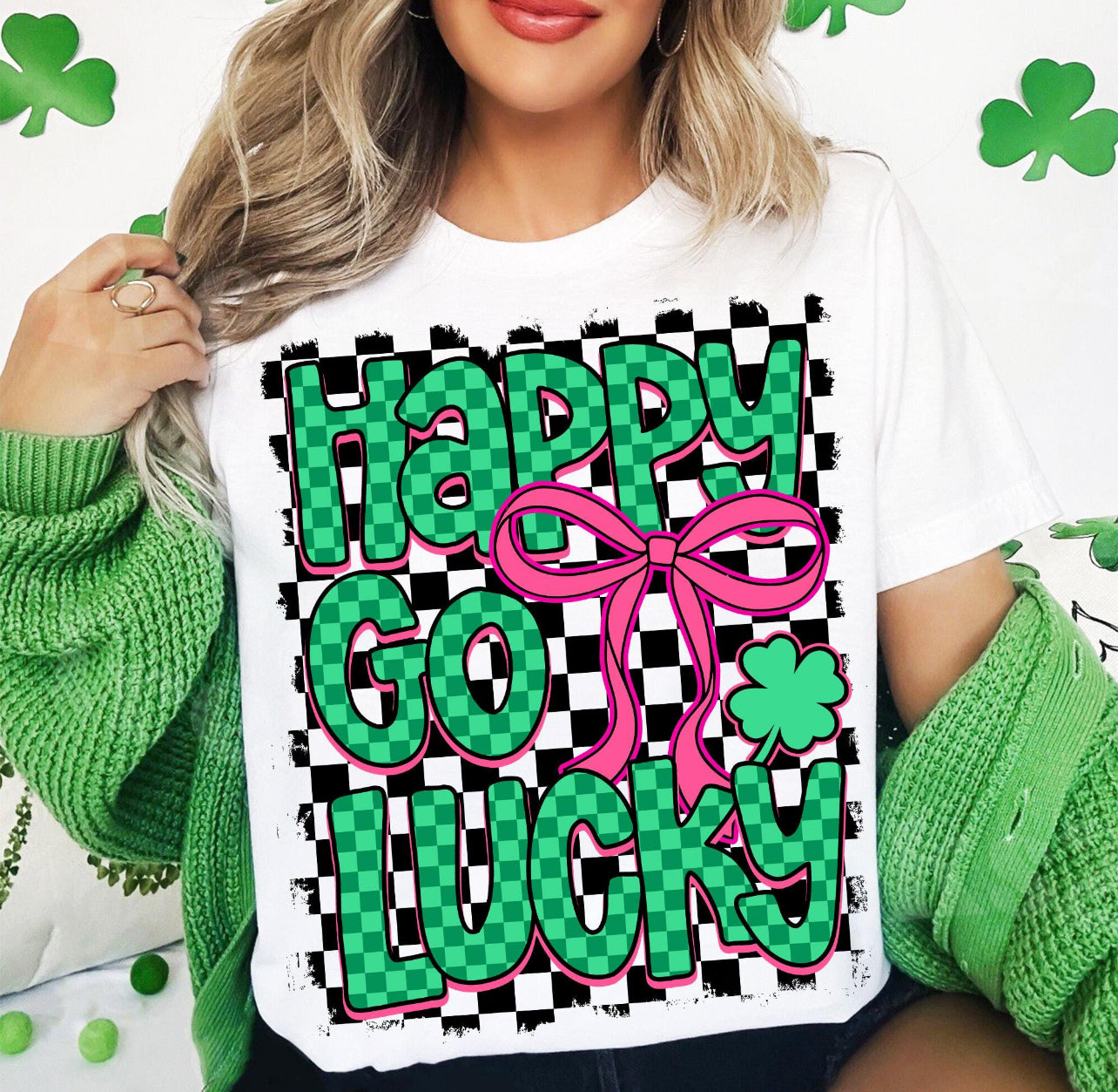 HAPPY GO LUCKY - DTF TRANSFER