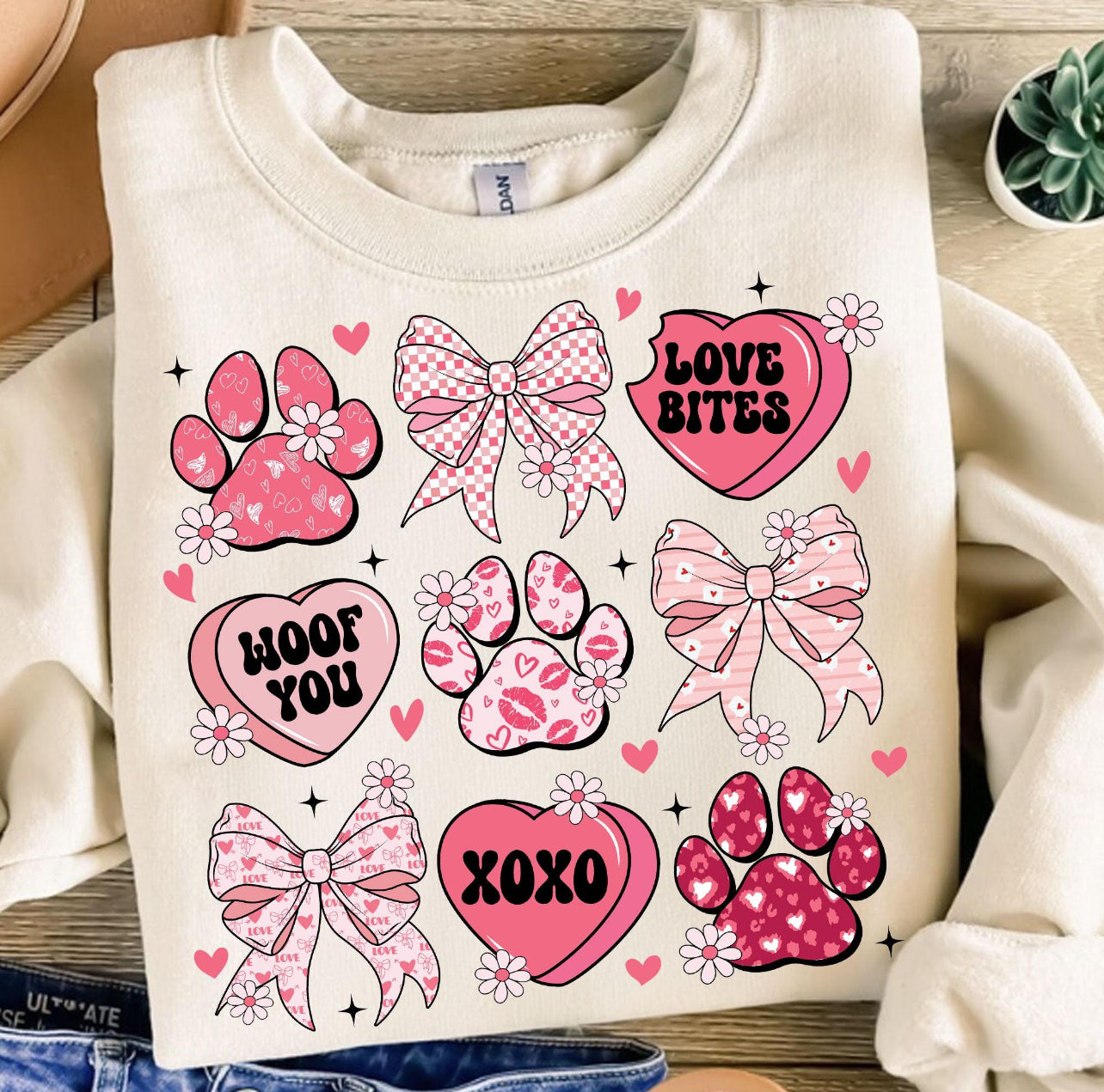 LOVE BITES WOOF YOU - DTF TRANSFER