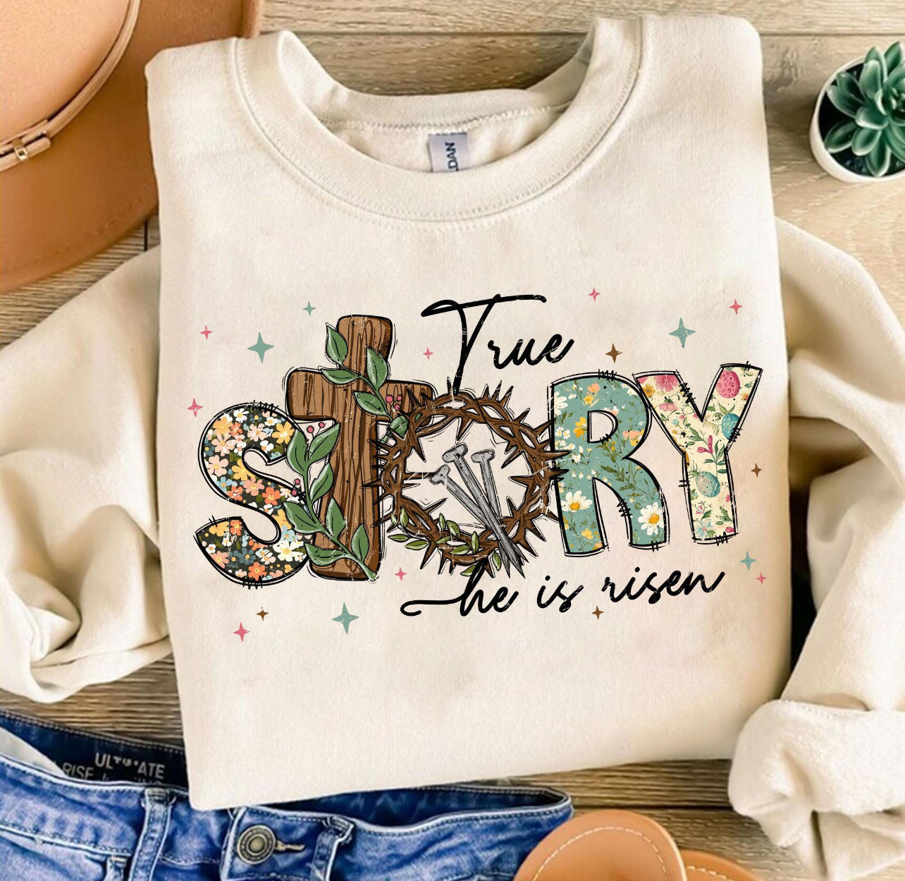TRUE STORY HE IS RISEN - DTF TRANSFER