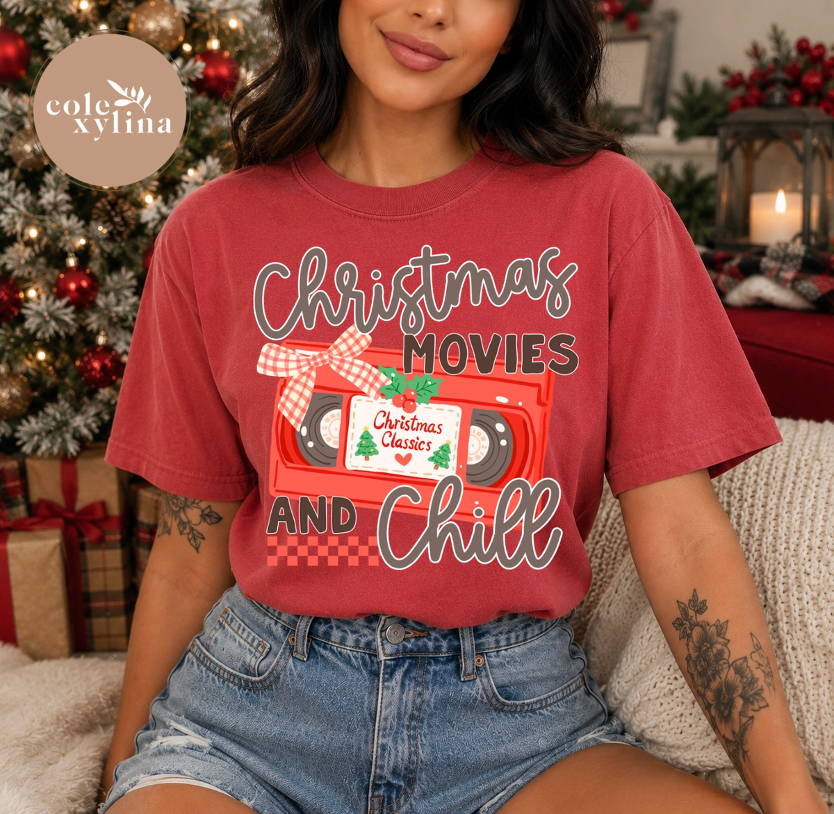 CHRISTMAS MOVIES AND CHILL - DTF TRANSFER