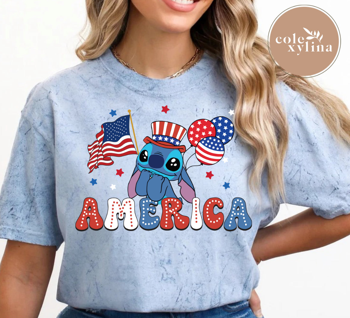 BLUE CUTIE AMERICA - DTF TRANSFER