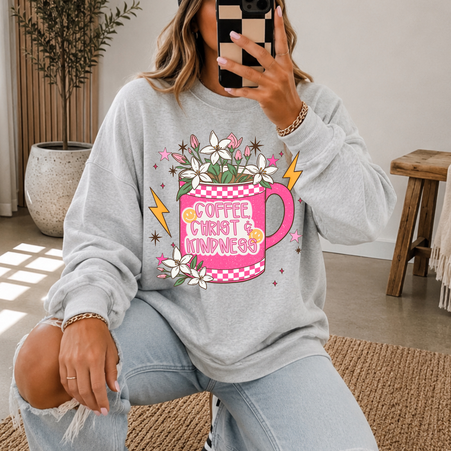 COFFEE, CHRIST & KINDNESS - DTF TRANSFER