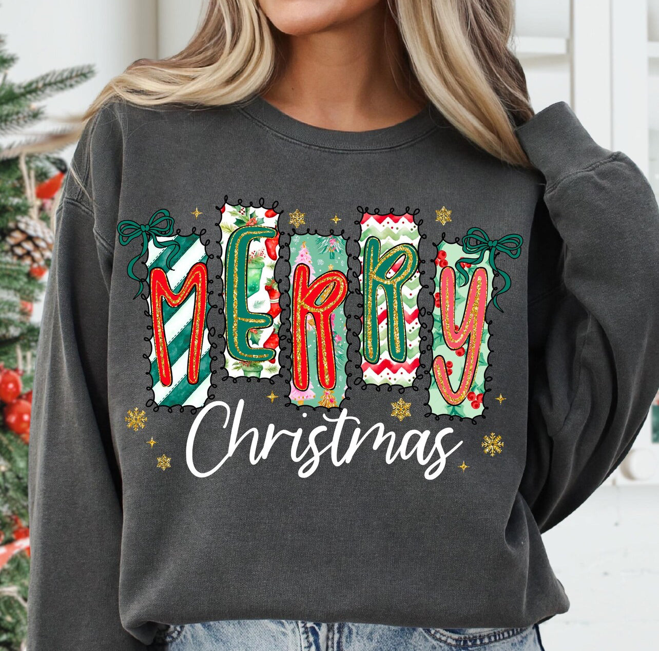 BLOCKED MERRY CHRISTMAS (2 OPTIONS) - DTF TRANSFER
