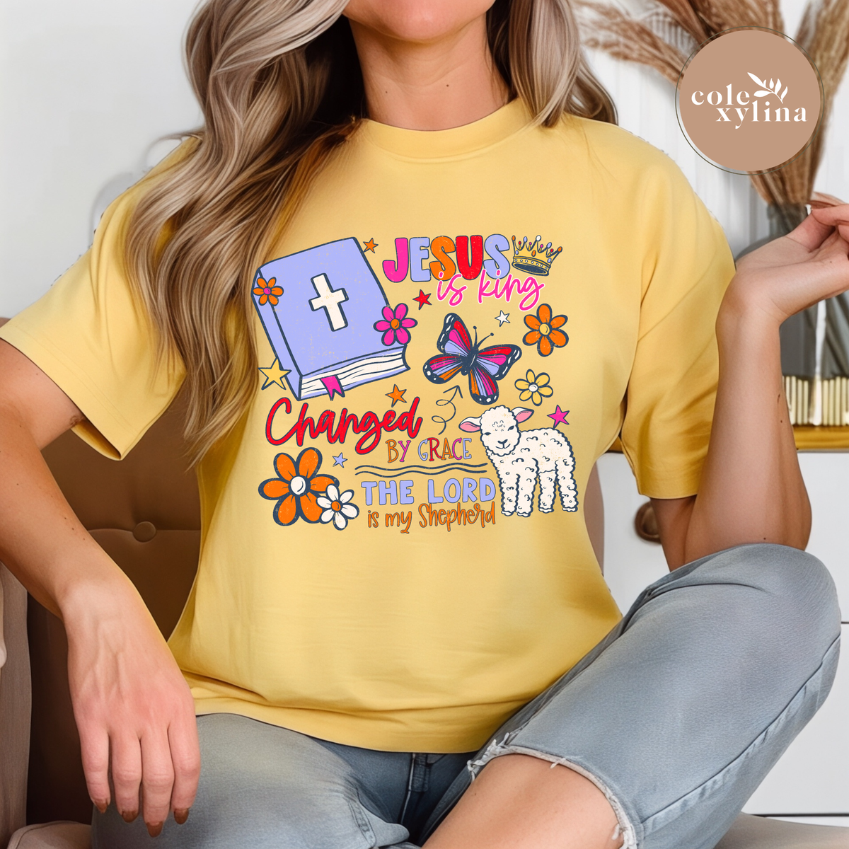 COLORFUL JESUS IS KING - DTF TRANSFER