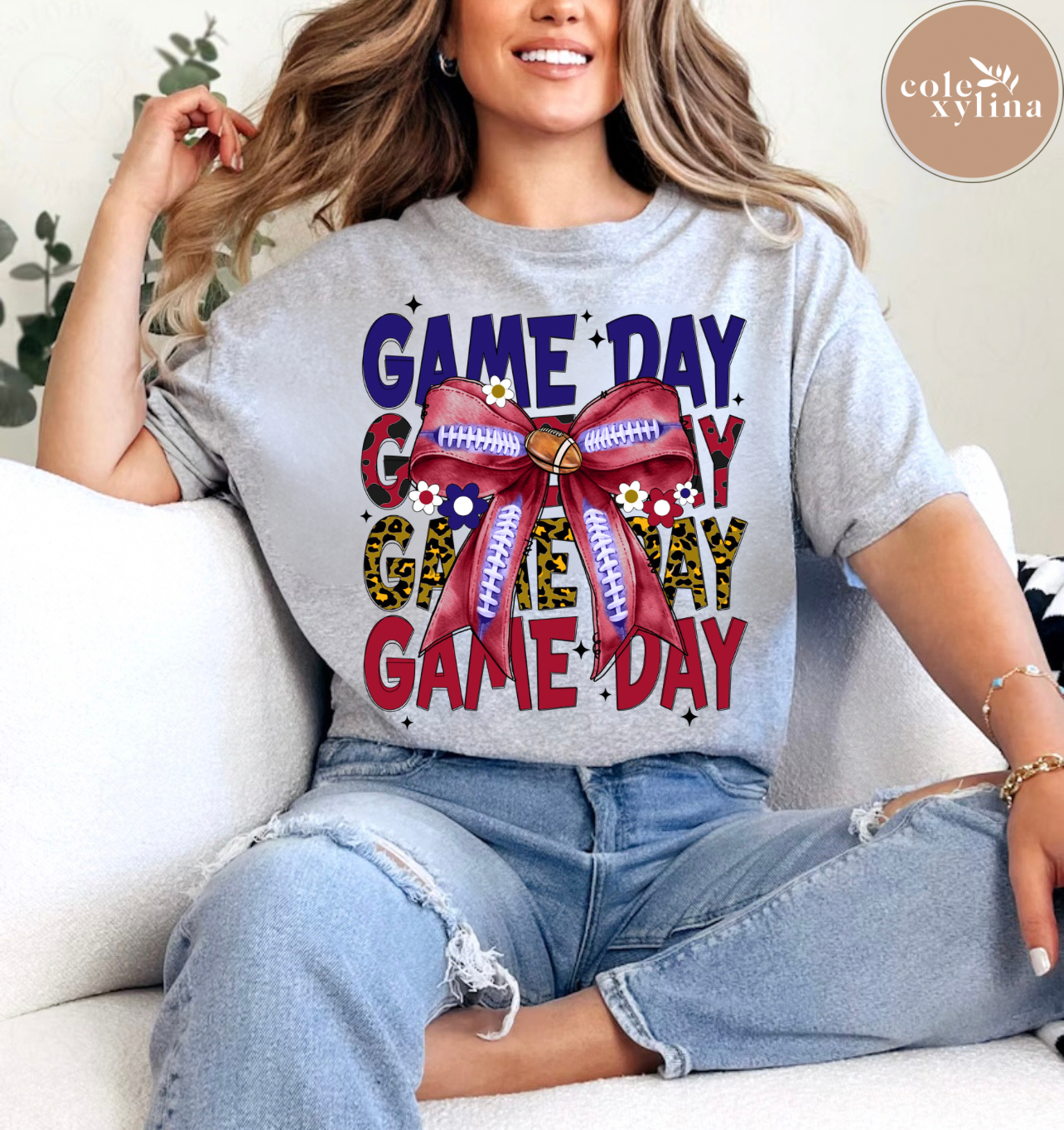 BALTIMORE GAME DAY BOW - DTF TRANSFER