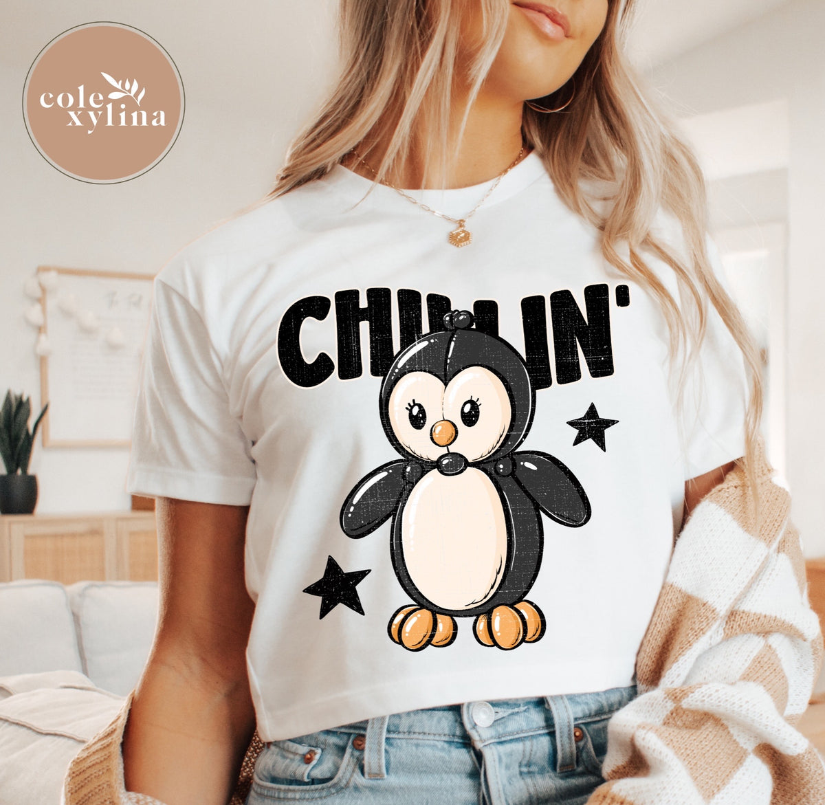 BALLOON PENGUIN CHILLIN - DTF TRANSFER