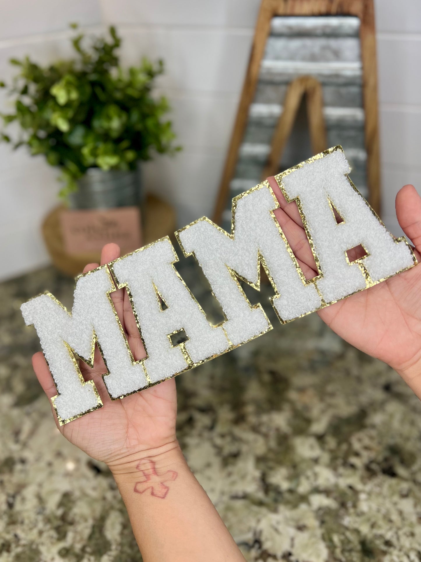 MAMA WHITE - CHENILLE PATCH