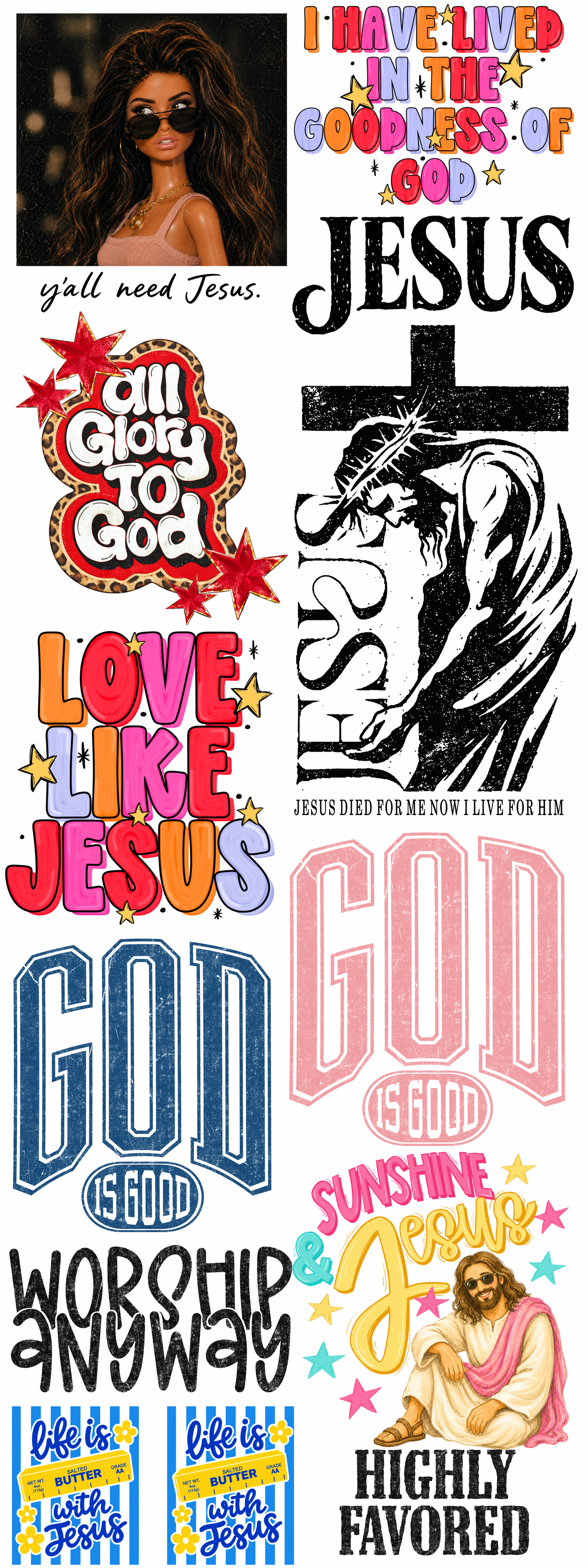 JESUS LOVER GANG SHEET - READY TO PRESS