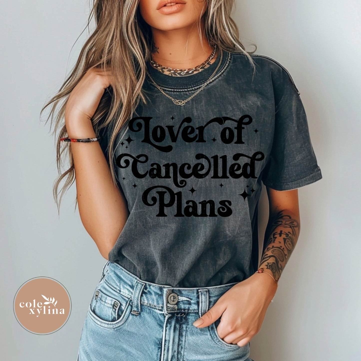 LOVER OF CANCELLED PLANS BLACK - DTF TRANSFER