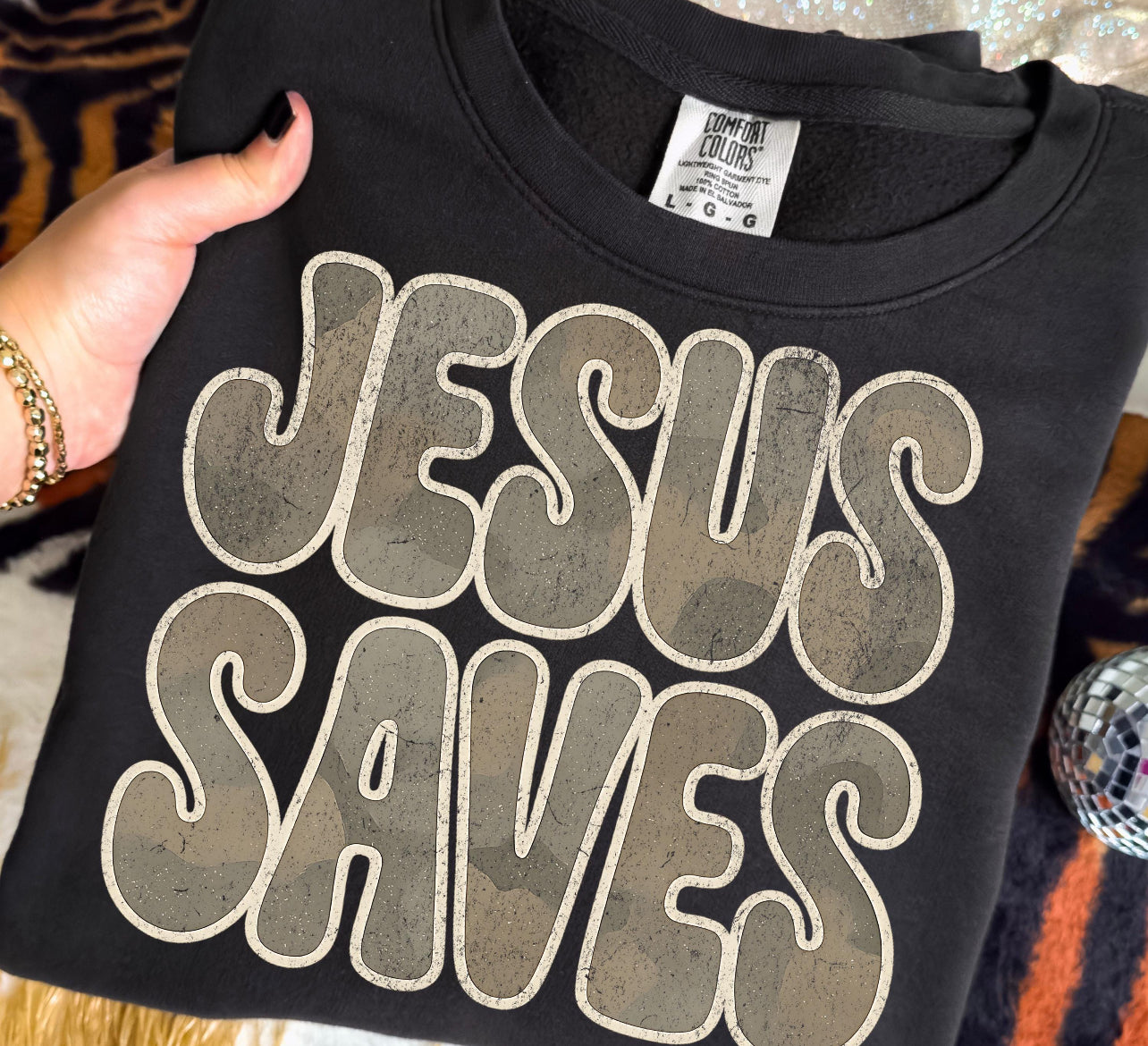CAMO JESUS SAVES - DTF TRANSFER