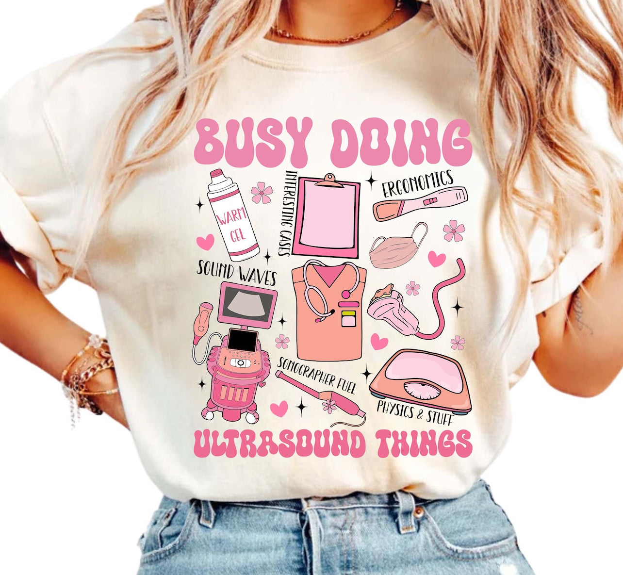 BUSY DOING ULTRA SOUND THINGS - DTF TRANSFER