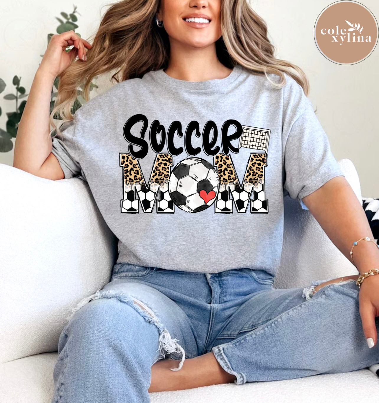 SOCCER MOM HEART - DTF TRANSFER