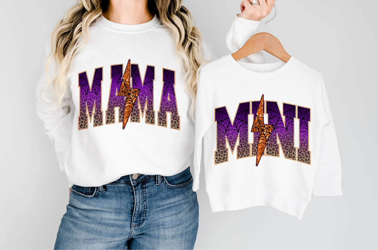 (DTF TRANSFER) SPOOKY LEOPARD MAMA MINI