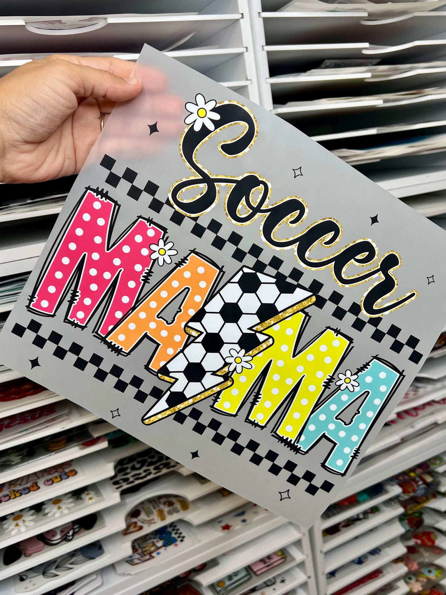 TT RETRO DAISY SOCCER MAMA - DTF TRANSFER