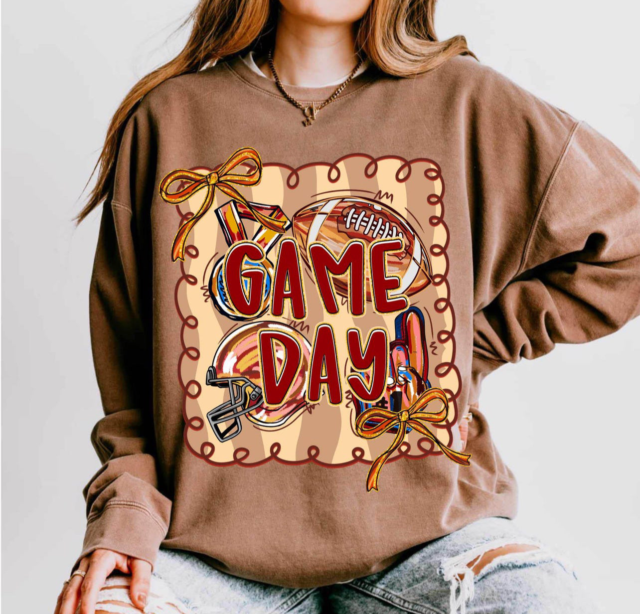 BRUSH STROKES FOOTBALL GAME DAY - DTF TRANSFER