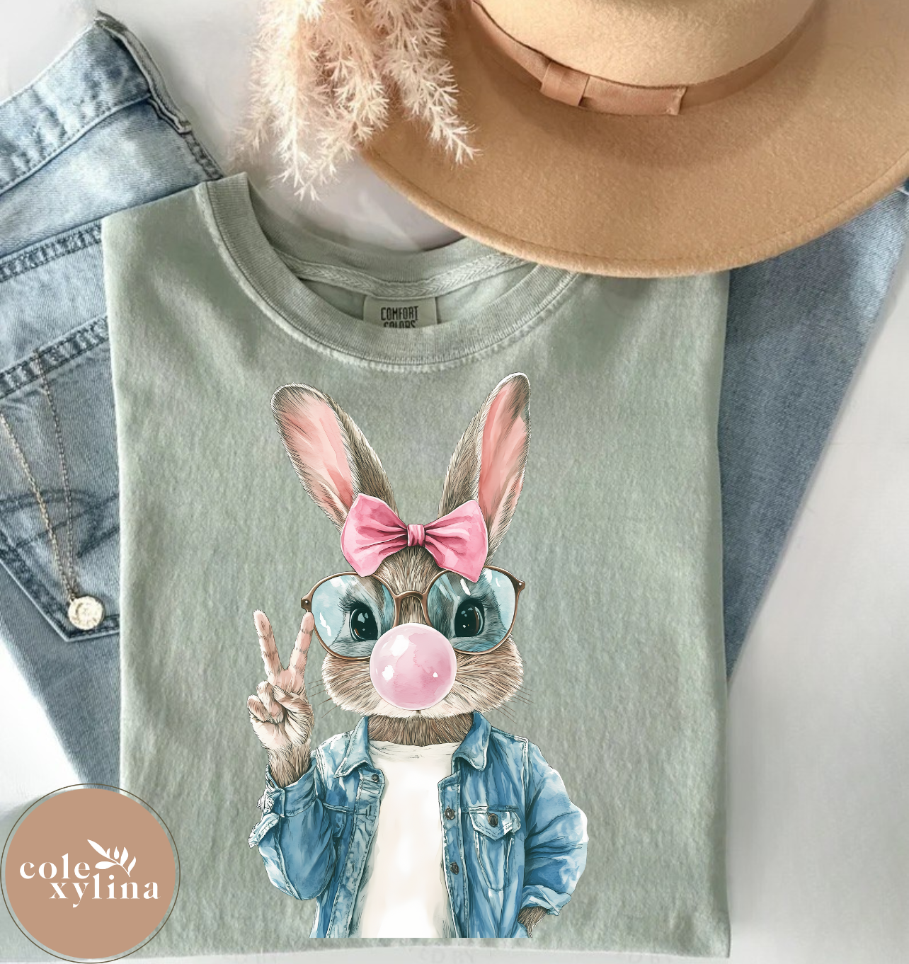 EASTER BUNNY BUBBLE GUM - DTF TRANSFER