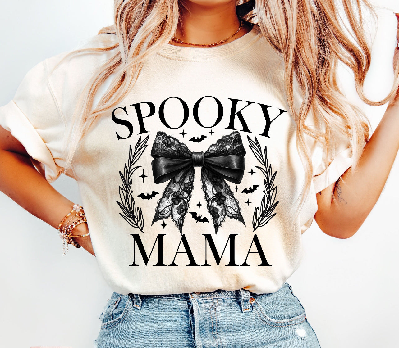 (DTF TRANSFER) SPOOKY MAMA BOW