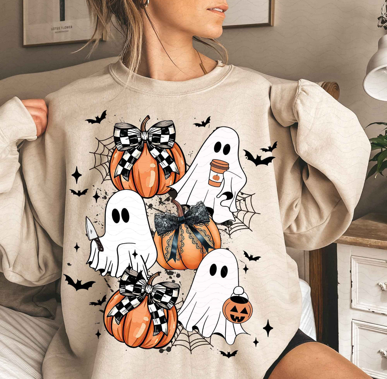 HALLOWEEN COQUETTE GHOST - DTF TRANSFER