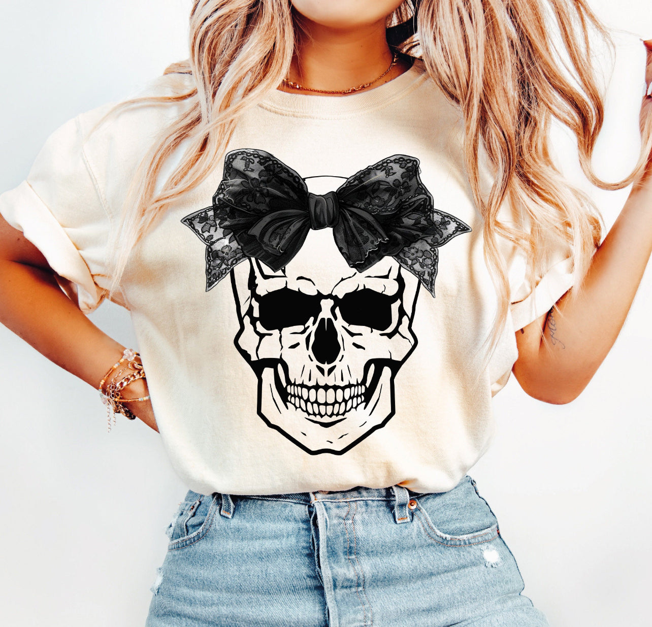 (DTF TRANSFER) HALLOWEEN SKULL COQUETTE
