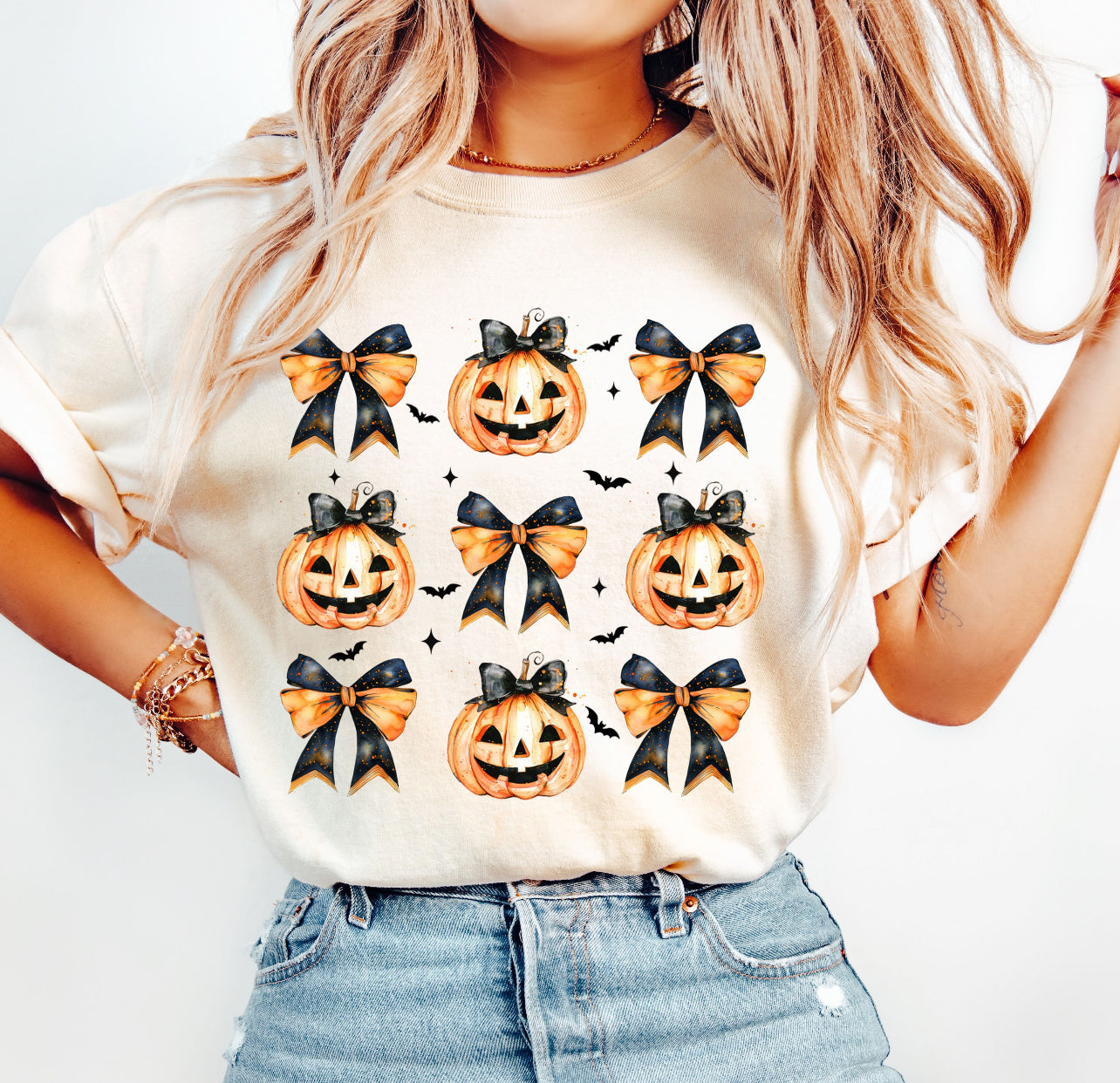 (DTF TRANSFER) PUMPKIN BOWS
