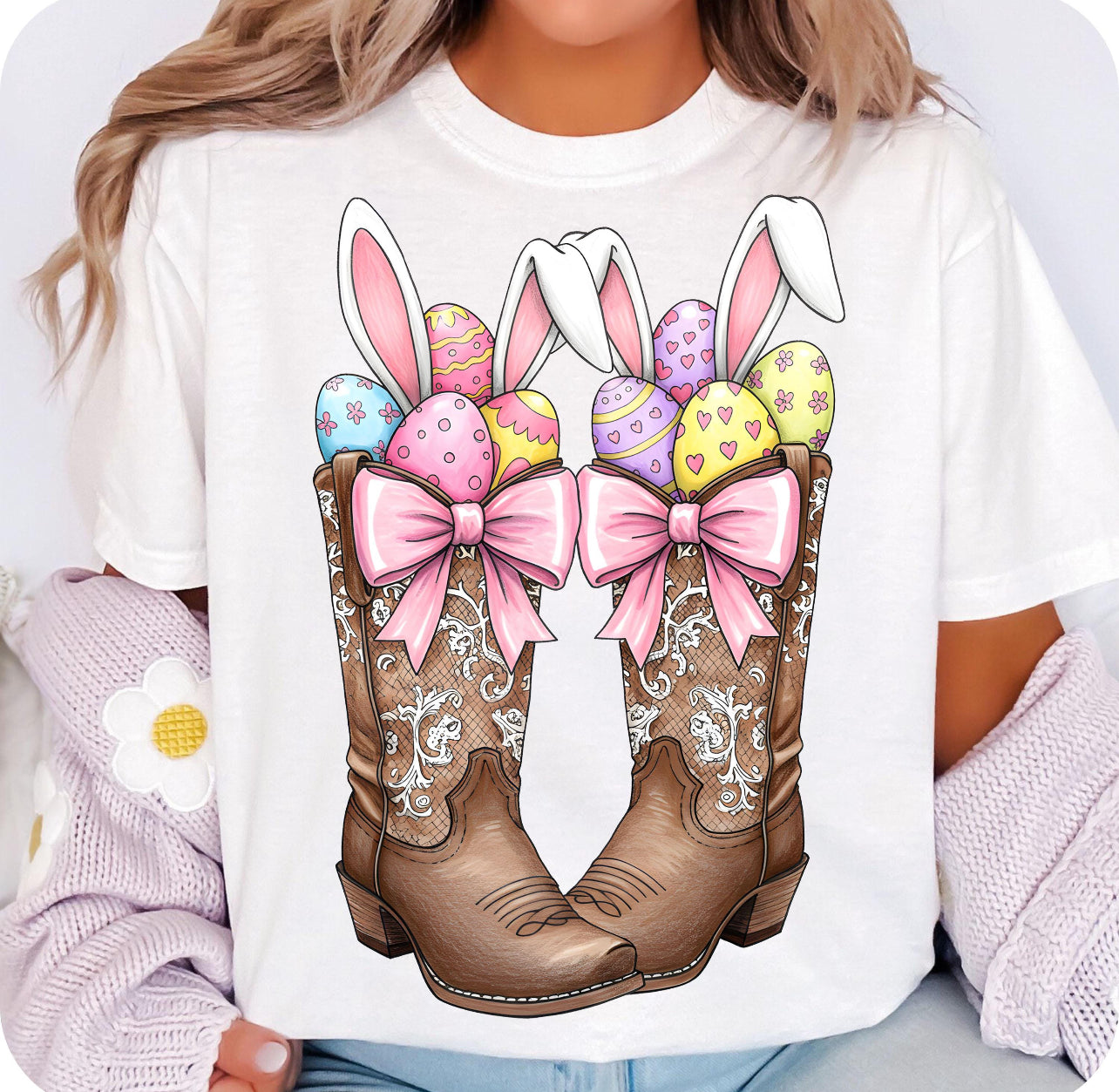 EASTER COWBOY BOOTS A2 - DTF TRANSFER