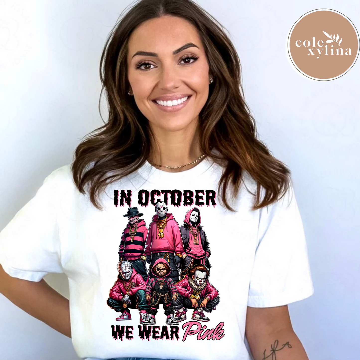 IN OCTOBER WE WEAR PINK HORROR - DTF TRANSFER