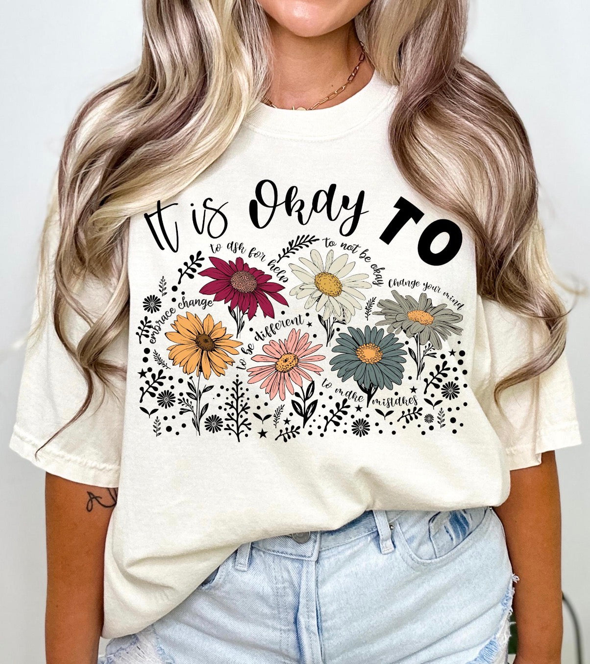 IT IS OK TO FLOWERS - DTF TRANSFER